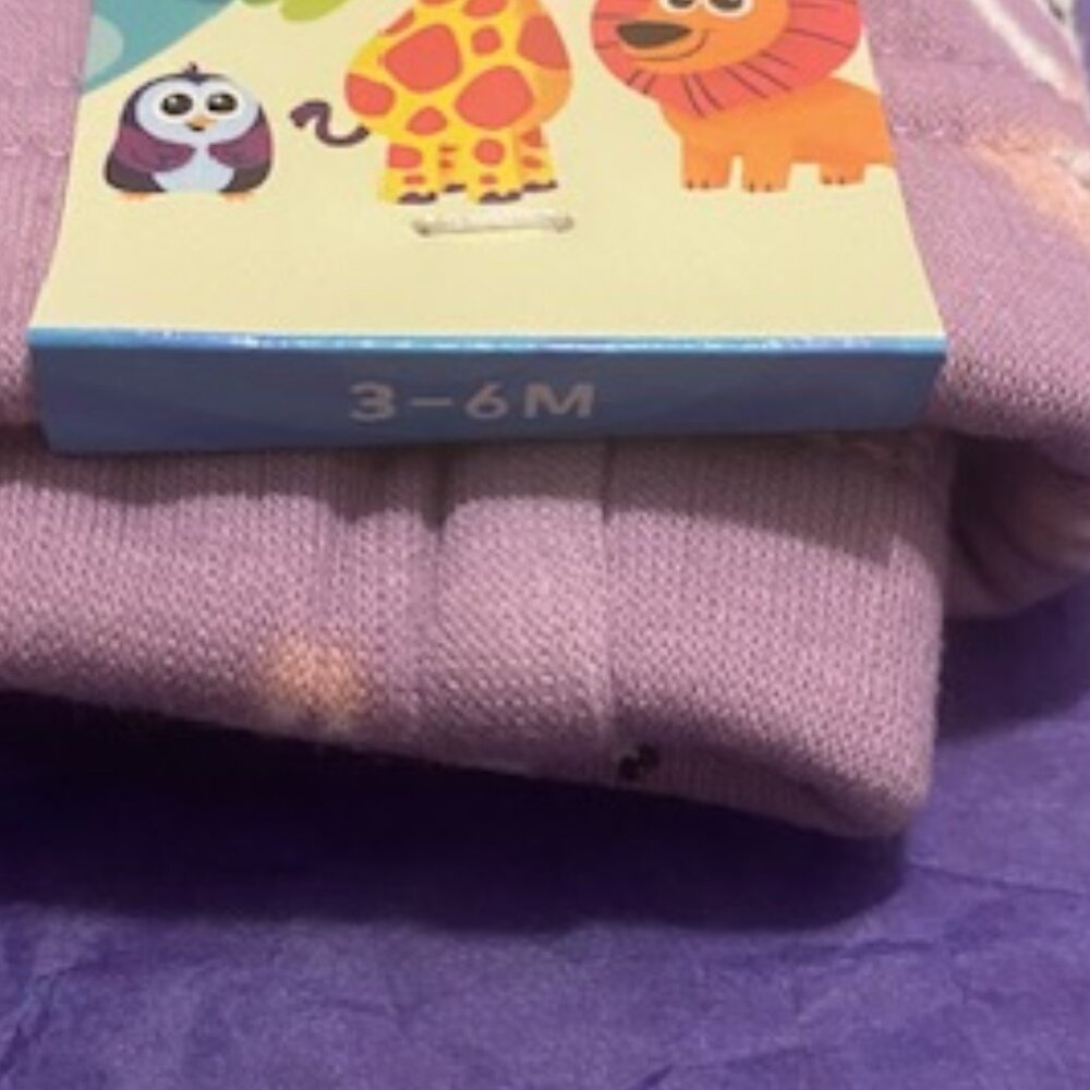 GARANIMALS PURPLE LONG SLEEVE AND PANTS SET SIZE: 3-6 months - Picture 3 of 6